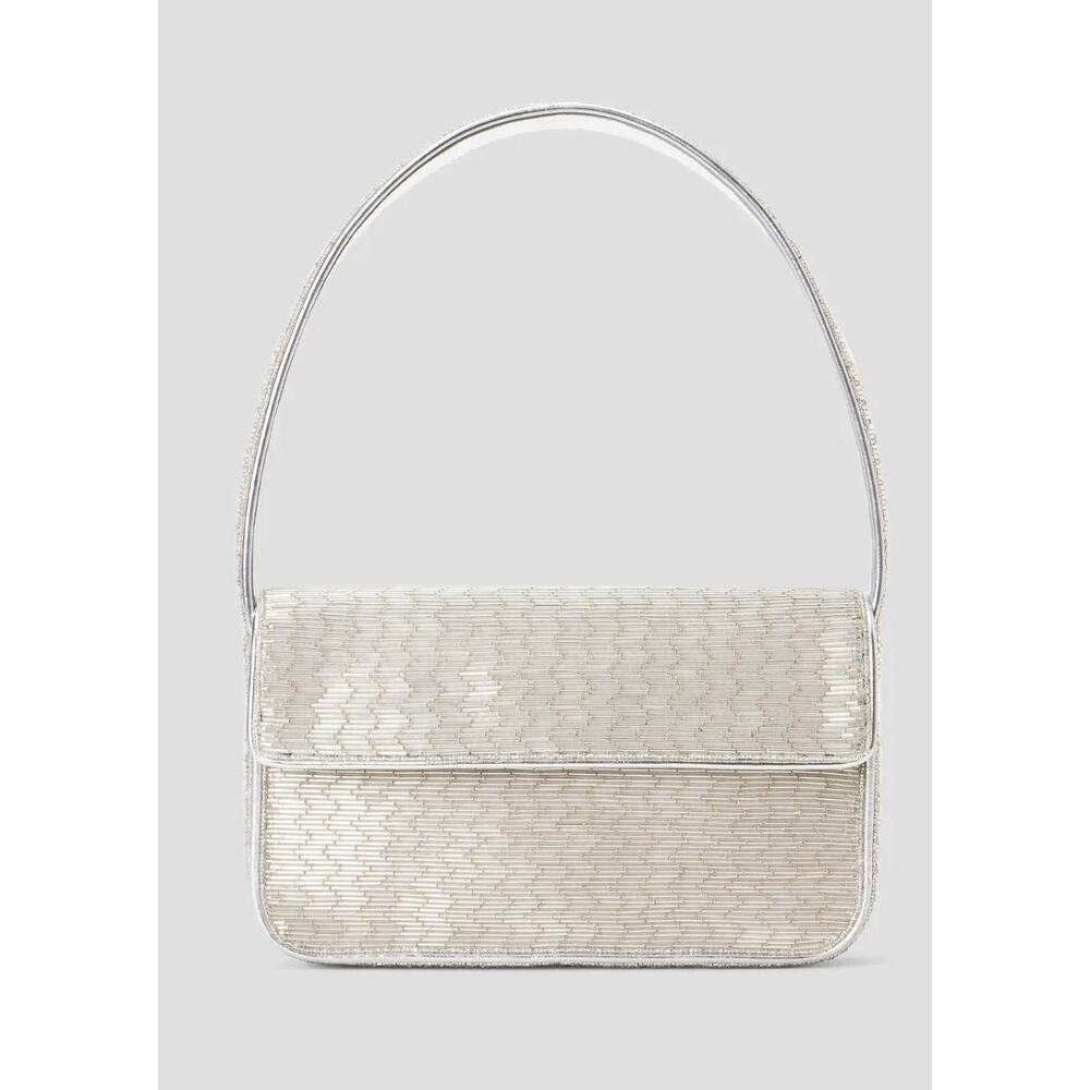 Staud Accessories Silver Tommy Beaded Bag